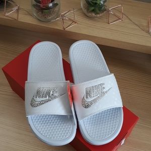 nike sparkle slides